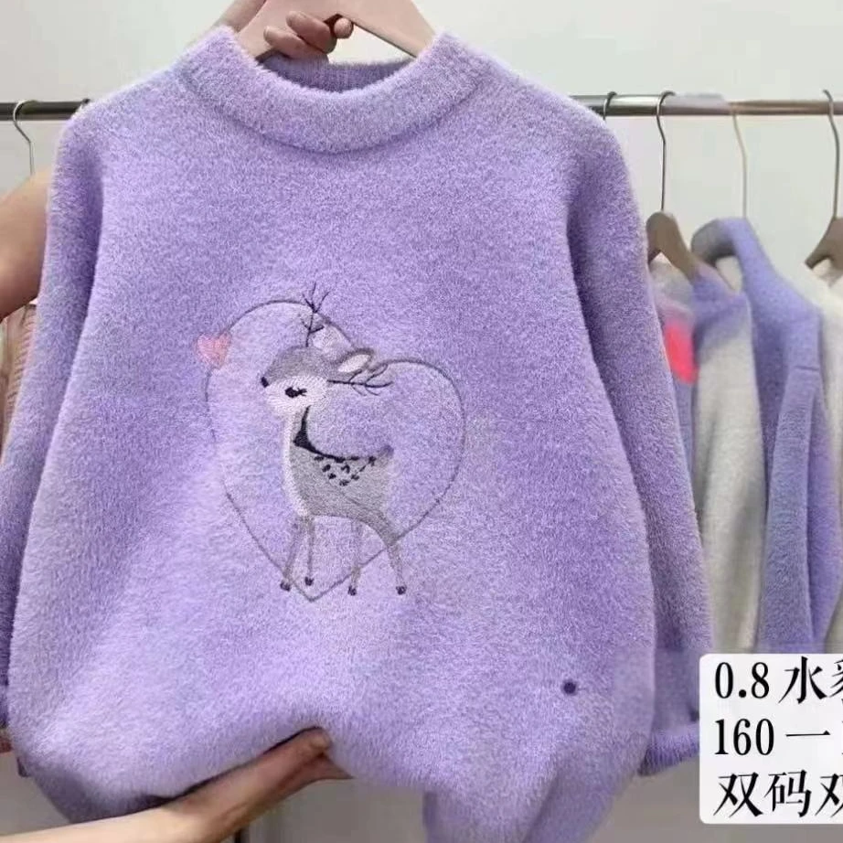 C074儿童冬季小鹿毛衣