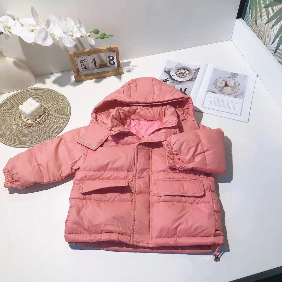 A23儿童冬款棉服外套带帽D字母