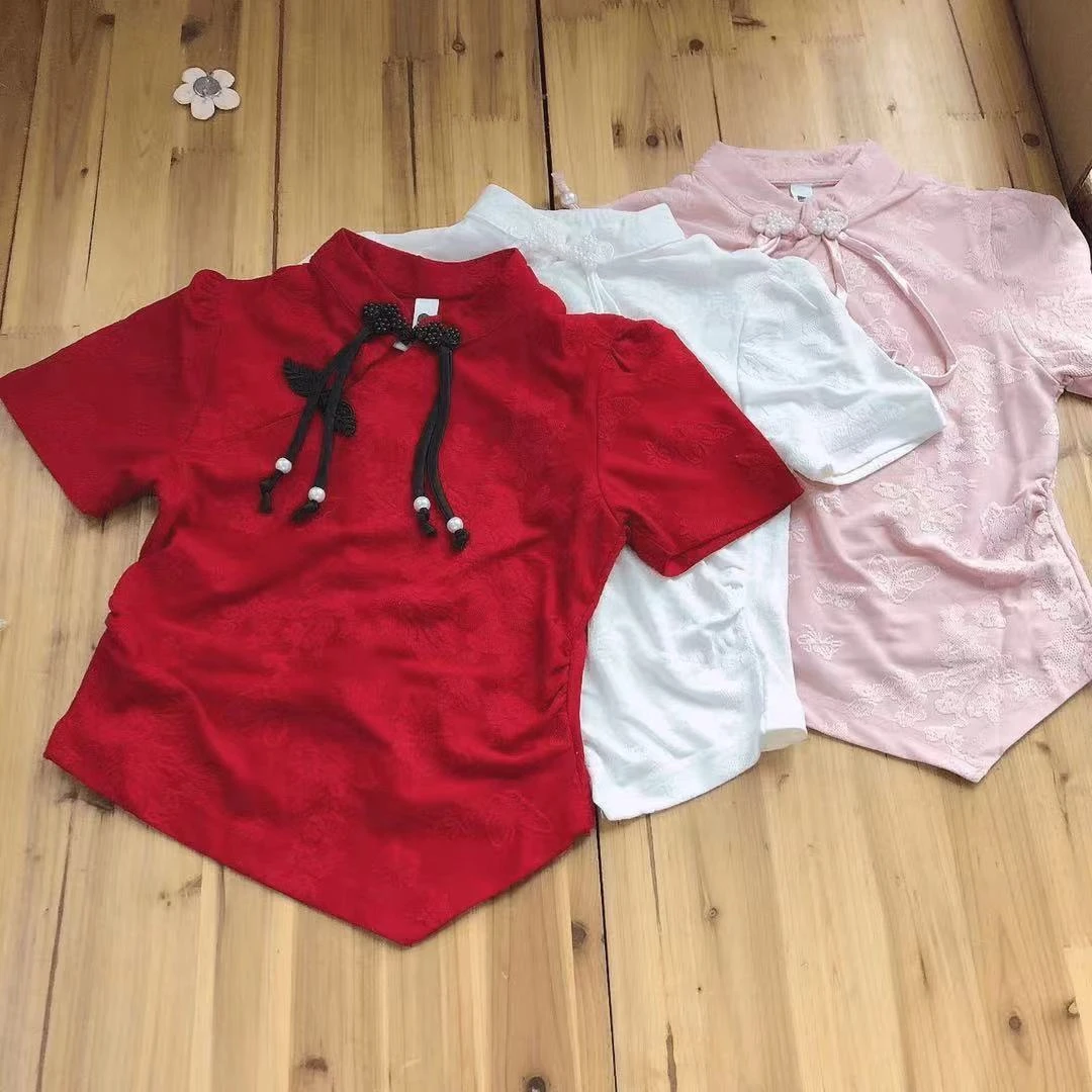 临时2夏季可爱短袖T恤 洗