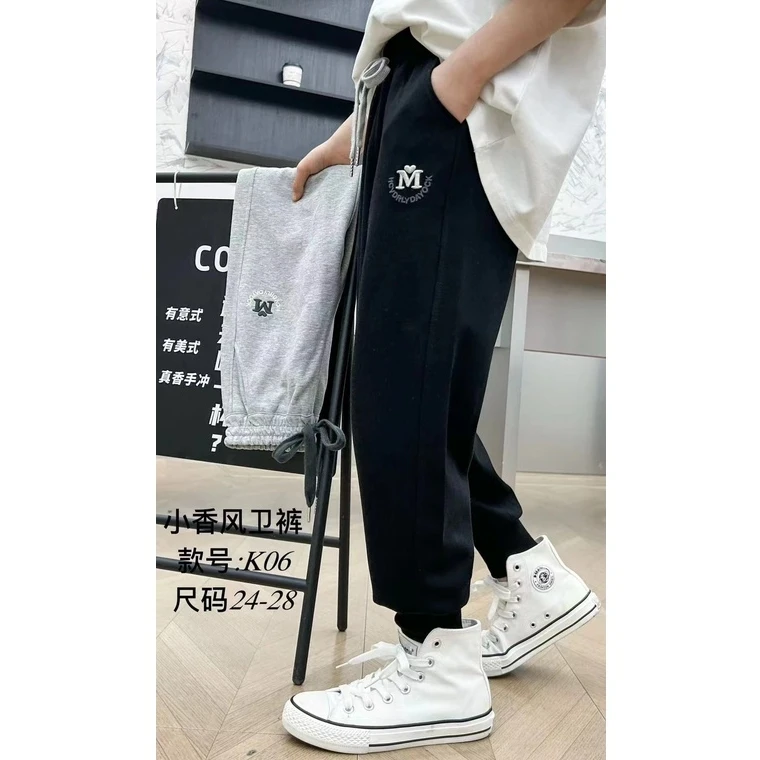 F035中童新款春秋休闲裤M字母K06
