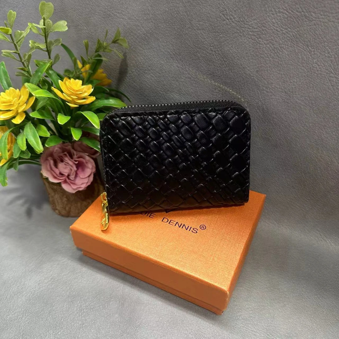 【长11宽8】黑色时尚高档卡包卡套BY8045编制卡包