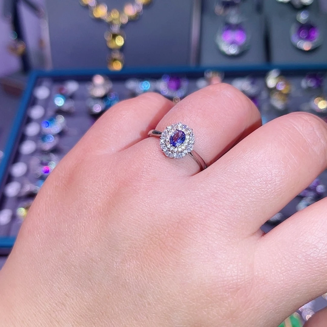 【闪购商品】坦桑石戒指银S925镶嵌