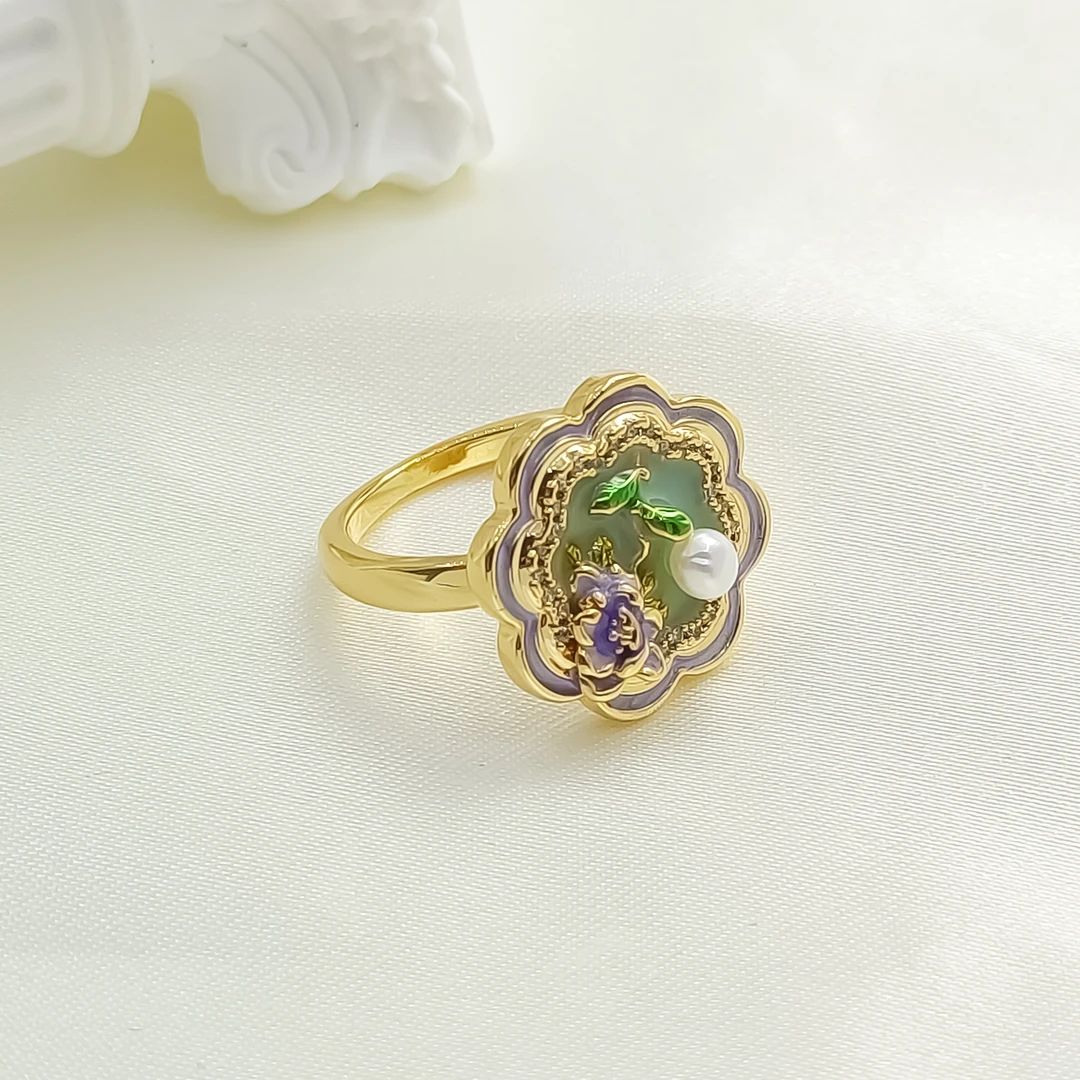 铜合金合成锆石戒指 LZ-55375 戒指个性时尚气质百搭小众