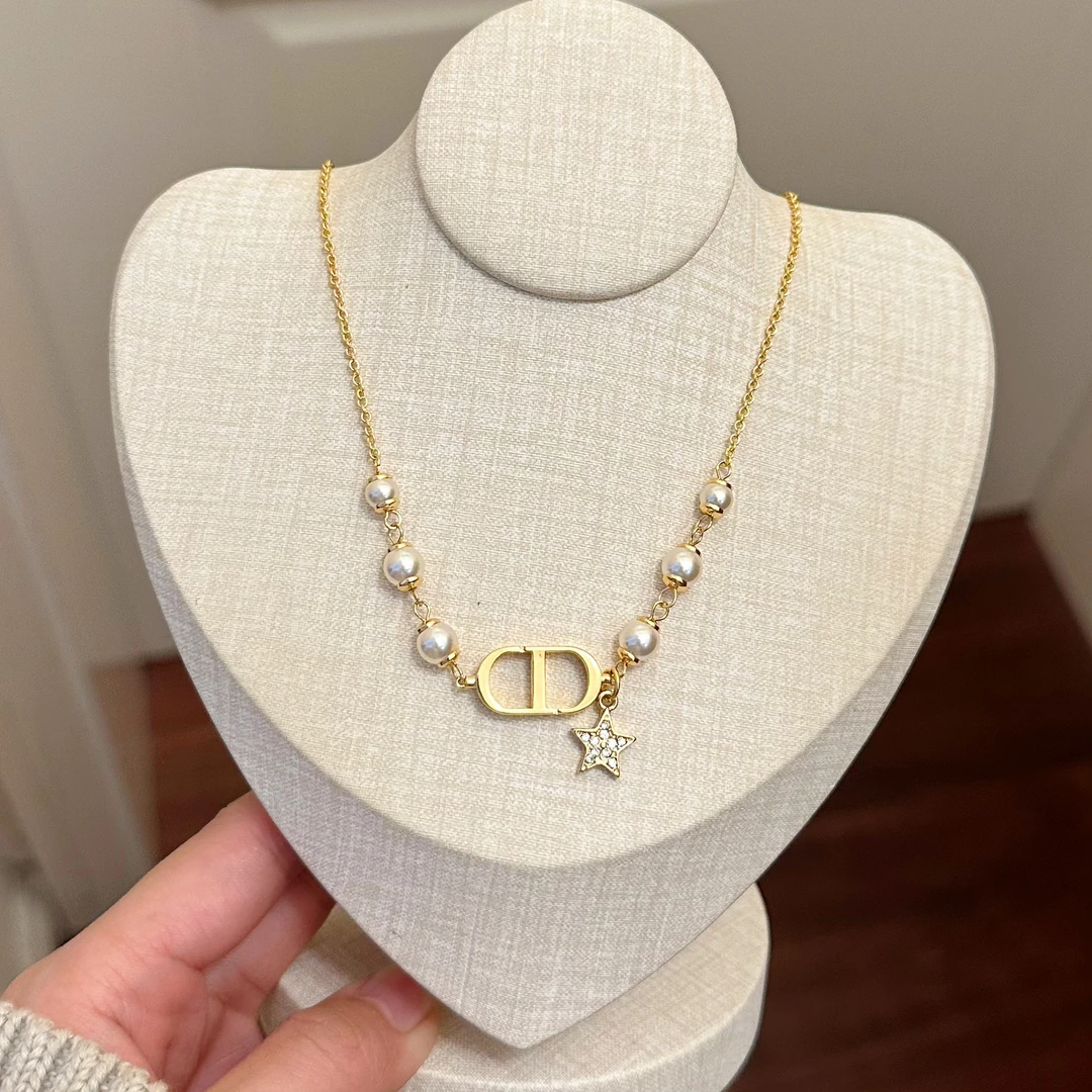 铜合金仿珍珠项链 X0209 时尚猪鼻子五角星流苏项链