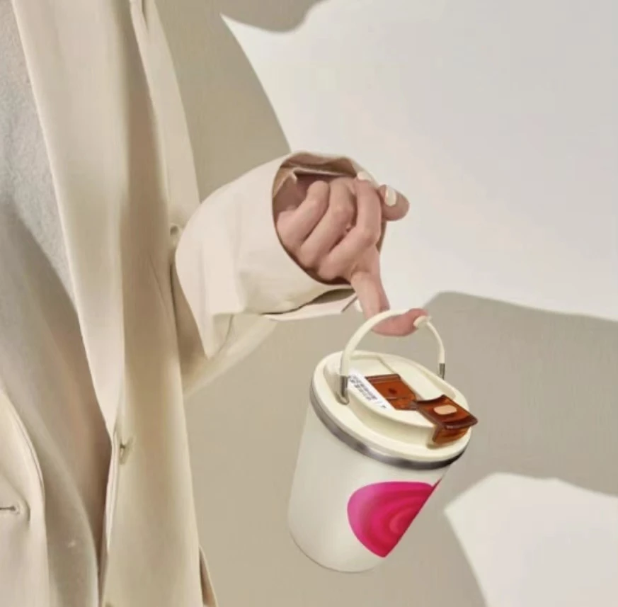 KISIKI 《小爱心》316不锈钢保温杯陶瓷内胆咖啡杯便携水杯260ML