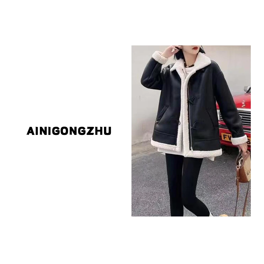 AINIGONGZHU/艾妮公主设计款羊毛皮外套一体B55876