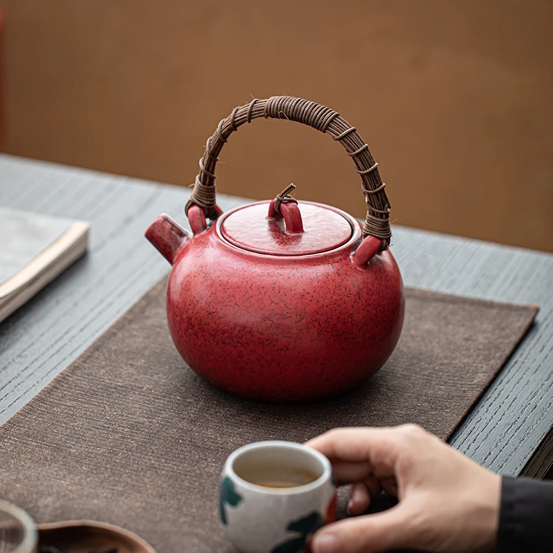 慕兮予物慢煮生活提梁壶山楂红煮茶壶围炉煮茶煮水壶茶壶苹果壶