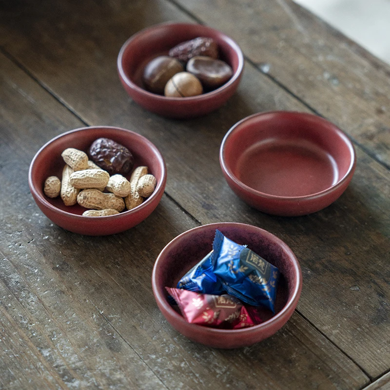 慕兮予物陶泥普洱杯茶杯主人杯干果小碟子茶点盘围炉煮茶杯子