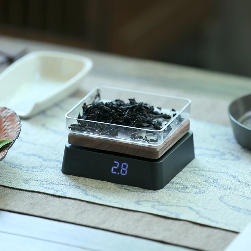 方舟胡桃木电子茶称量茶称茶小型电子秤茶叶克秤无量茶则配件