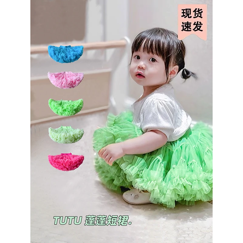 女童半身裙夏季2023新款tutu裙女宝宝洋气纱裙公主蓬蓬裙夏款裙子