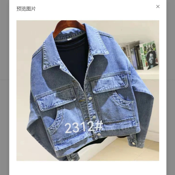 【均码130斤】洋气牛仔新款宽松韩版外套【2312款】