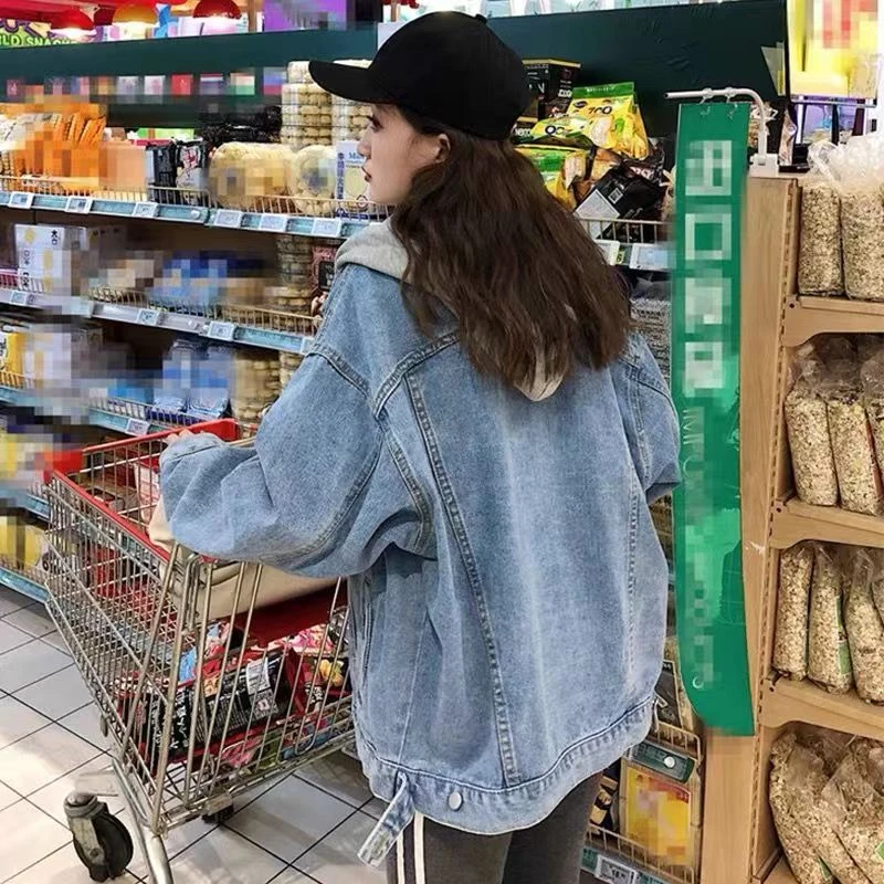 帽新款秋季韩版宽松牛仔上衣潮款【净版】