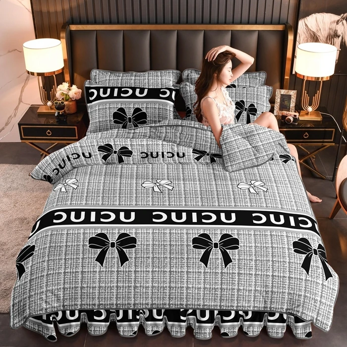 新款8-9斤防静电牛奶绒四件套冬季加厚保暖单双人床品绒4件套