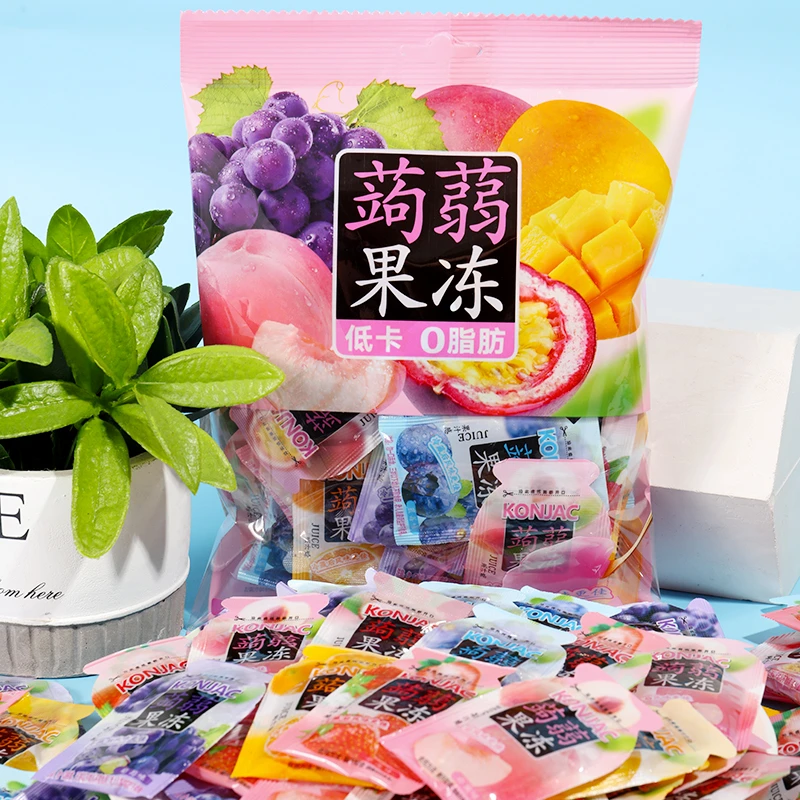 ◆到手约50个！巧遇心蒟蒻果冻低卡零脂肪低热量果汁果冻休闲零食