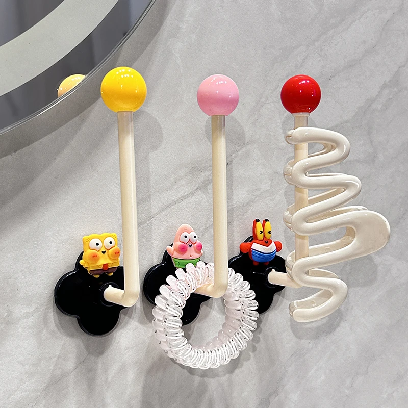 卫生间发圈发箍收纳架免打孔可爱卡通墙上壁挂式发饰皮筋头绳挂钩