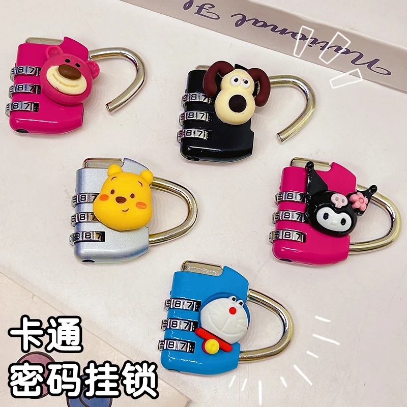 家用密码挂锁户外防水防锈行李箱小号锁头可爱卡通学生宿舍柜子锁