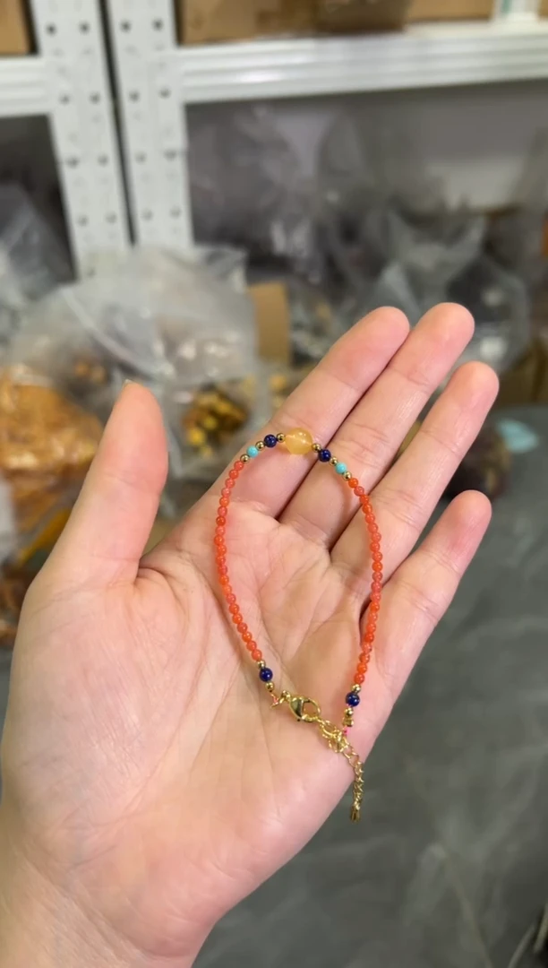 【闪购商品】蜜蜡手链未镶嵌蜜蜡珠南红玛瑙款手链[410]