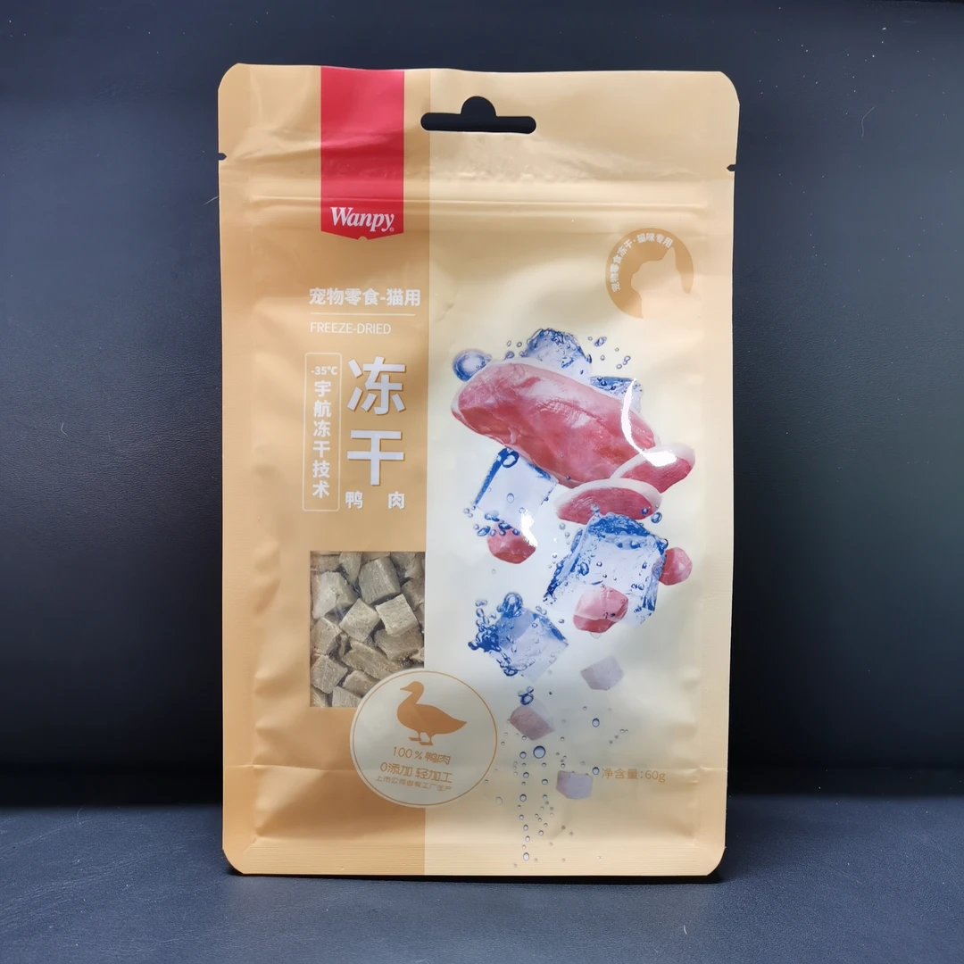 【老姑甄选】顽皮宠物零食鸭肉冻干60g新鲜营养添加健康吸收