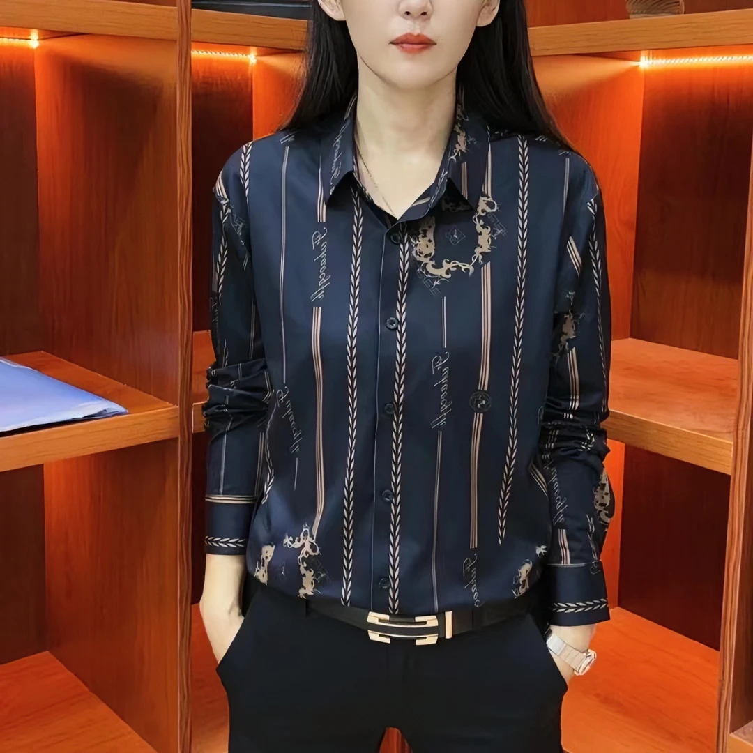 LIAOBOOS男士高弹力衬衫轻奢显瘦高档商务男装春秋帅气A99923百搭