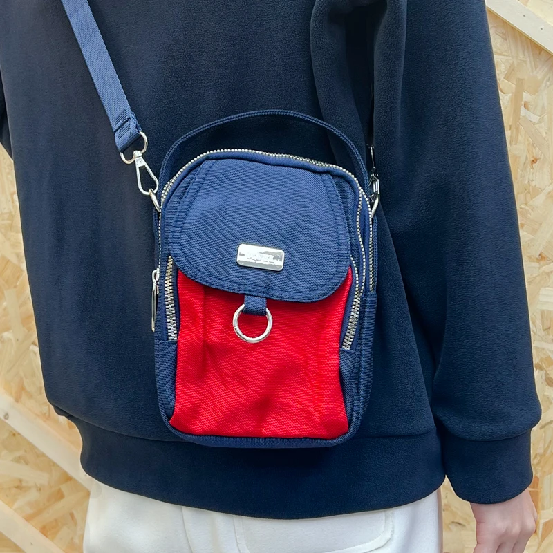 8128户外防水时尚斜挎包女手提包多层手机收纳简约小提包运动包