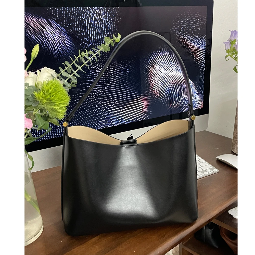 （清仓款）大气简约风通勤包复古大容量手托特包