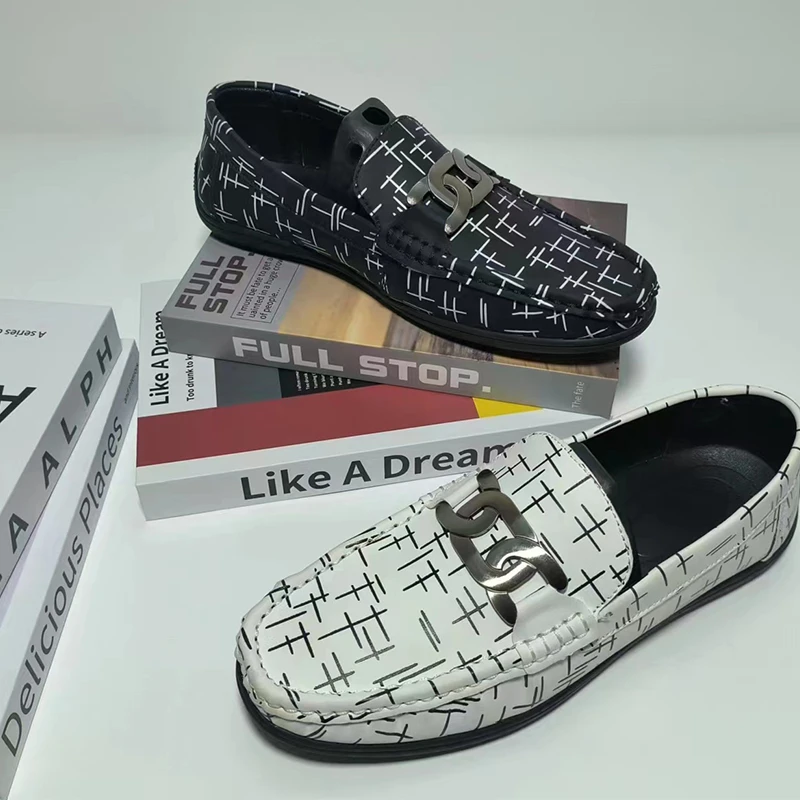 男款夏季新款时尚爆款潮鞋一脚蹬乐福鞋男士舒适百搭低帮