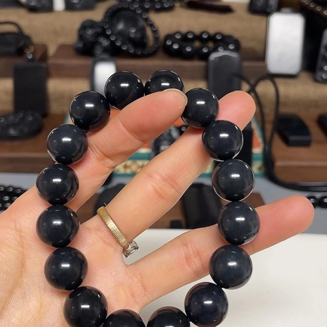 【闪购商品】和田玉手串未镶嵌福利版卡14圆珠