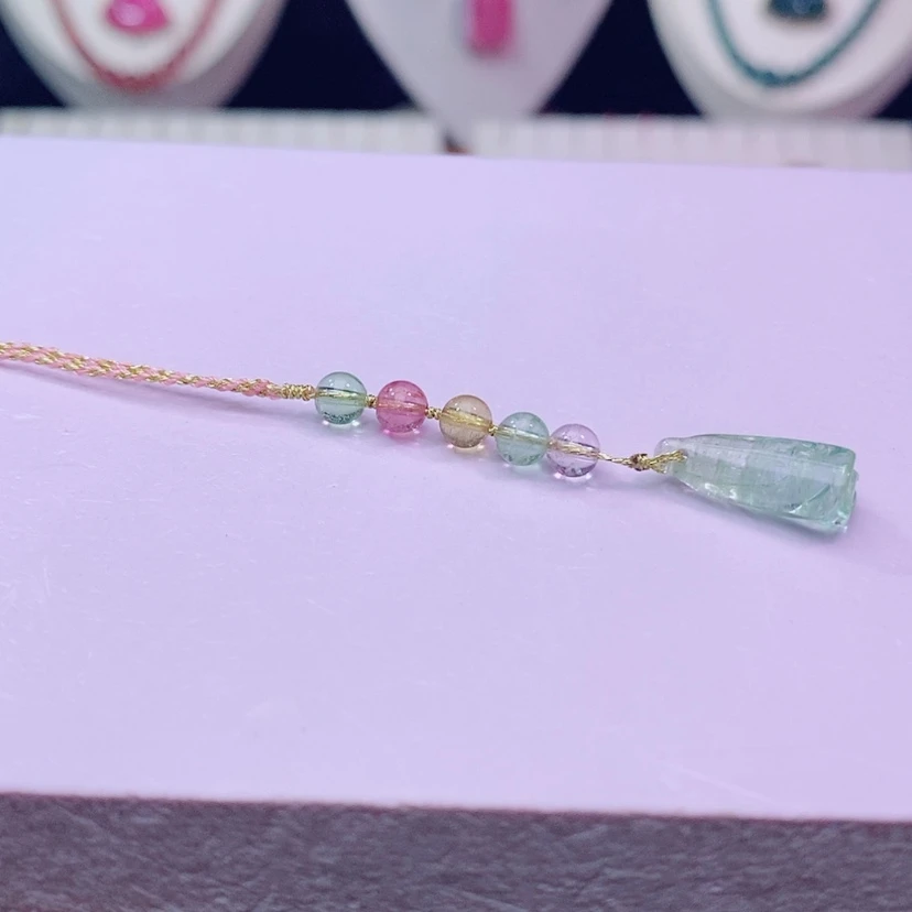 【闪购商品】碧玺手机挂件未镶嵌碧玺手机挂件