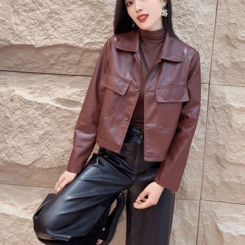 高级感时尚休闲短款外套女士2025春季新款洋气机车服宽松显瘦上衣