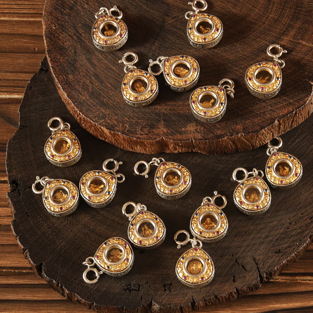 吊坠925银 手工设计银镶吊坠集合链接多样性发一