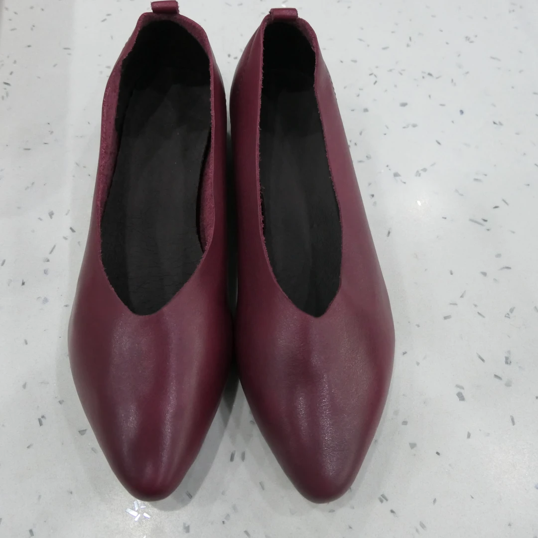 XL-5589-1夏季尖头平底浅口奶奶鞋