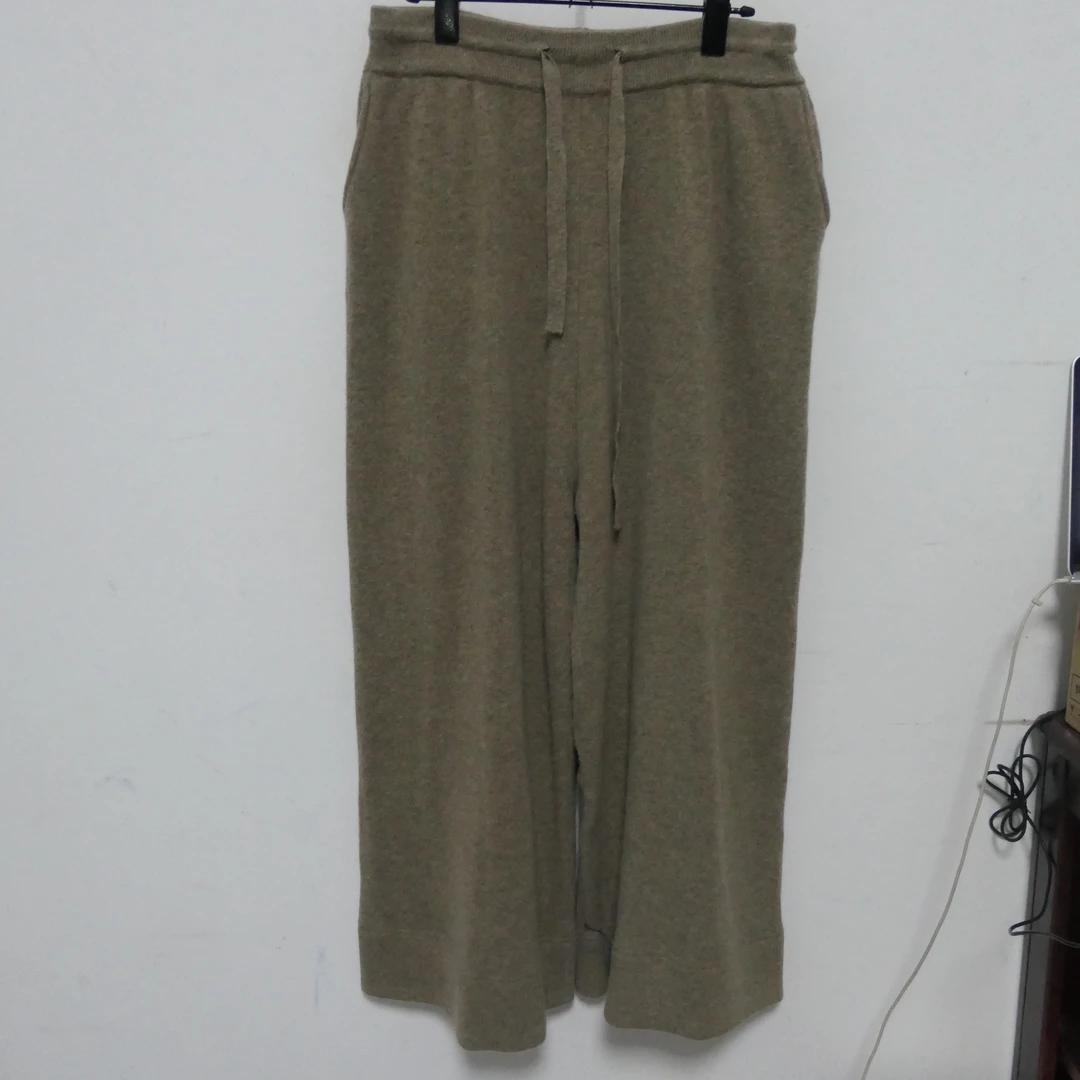 QH-499高腰毛绒阔腿直筒裤