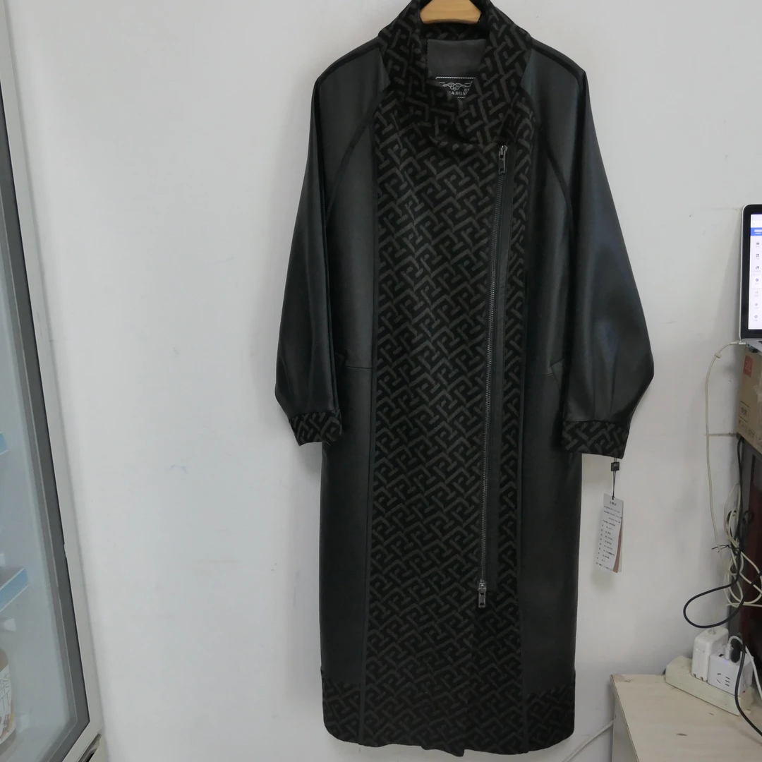 ZN-2049-2/2050-2欧美风中长款皮衣