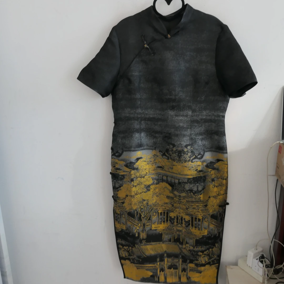 LG-6930汉宫秋月织金宋锦旗袍