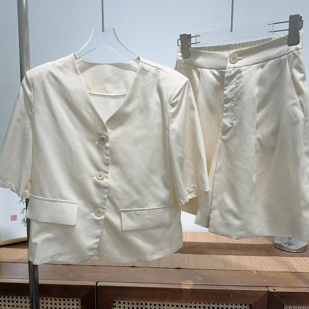 [哈迪潮品] 气质老钱休闲短裤套装  3759