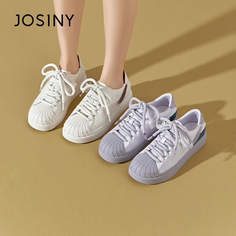 【海草系列】卓诗尼平底圆头低帮休闲板鞋2024春季新款贝壳头板鞋女