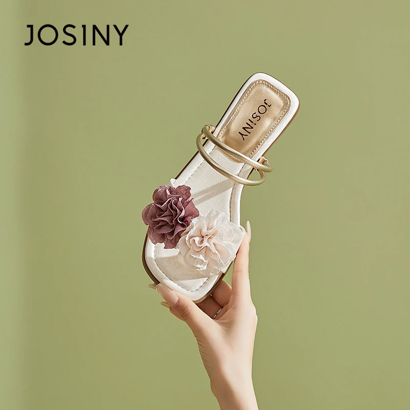 卓诗尼2024爆款夏季凉拖法式外穿高档厚底仙女网红百搭凉鞋时装鞋