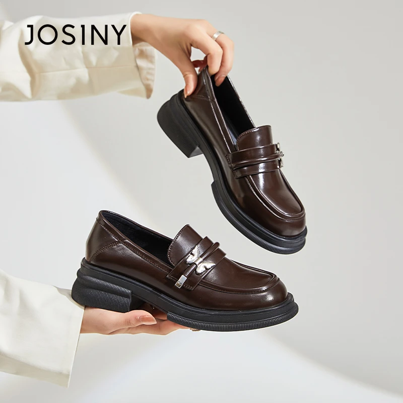 卓诗尼新款秋季2024爆款潮流时尚乐福鞋英伦学院风优雅气质显瘦女