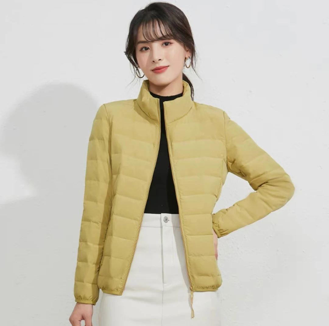 线下撤柜399！90白鸭绒轻薄羽绒服 男女立领保暖羽绒衣