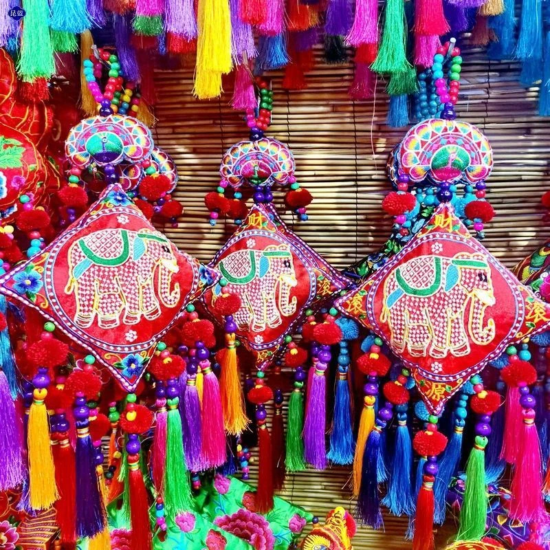 特色云南傣族傣家大象墙面装饰挂饰客厅饭店幼儿园民族风室内挂件