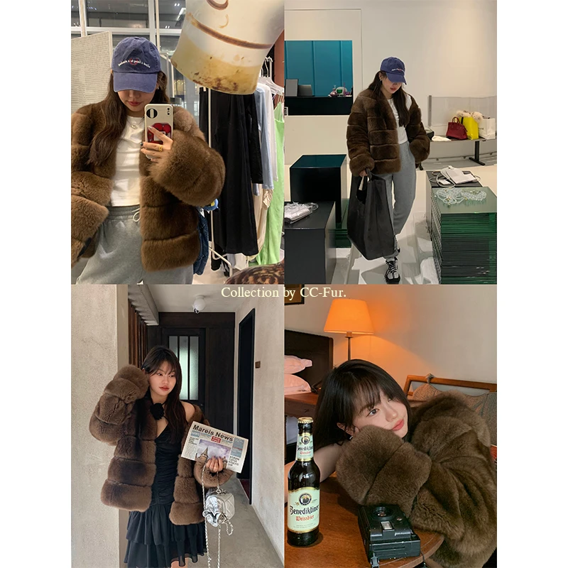 CC皮草“小紫调”紫貂感狐狸毛皮草外套年轻款女新色冬季