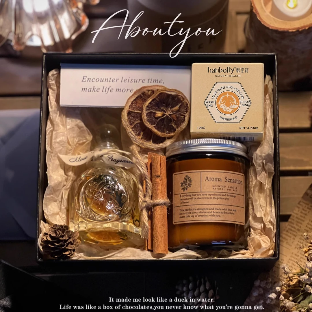 香薰蜡烛礼盒浪漫感礼物小众高级感闺蜜生日礼物实用的结婚伴手礼