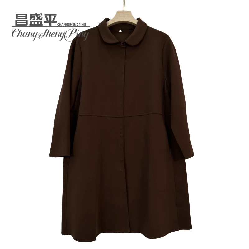 2404【中长款风衣外套】轻奢气质百搭女士设计师翻领秋季网红