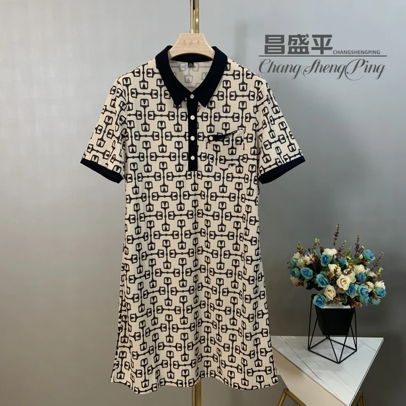 【休闲polo连衣裙】新款夏季女装气质显瘦针织时尚百搭修身中长款