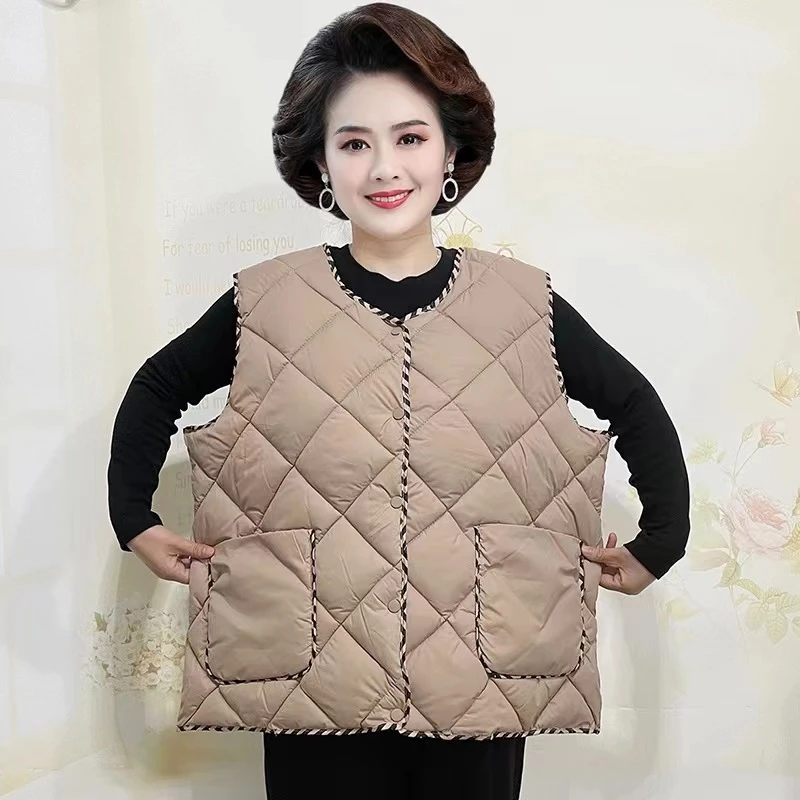 【羽绒马夹】中年女士加肥宽松保暖马甲显瘦洋气外穿百搭网红