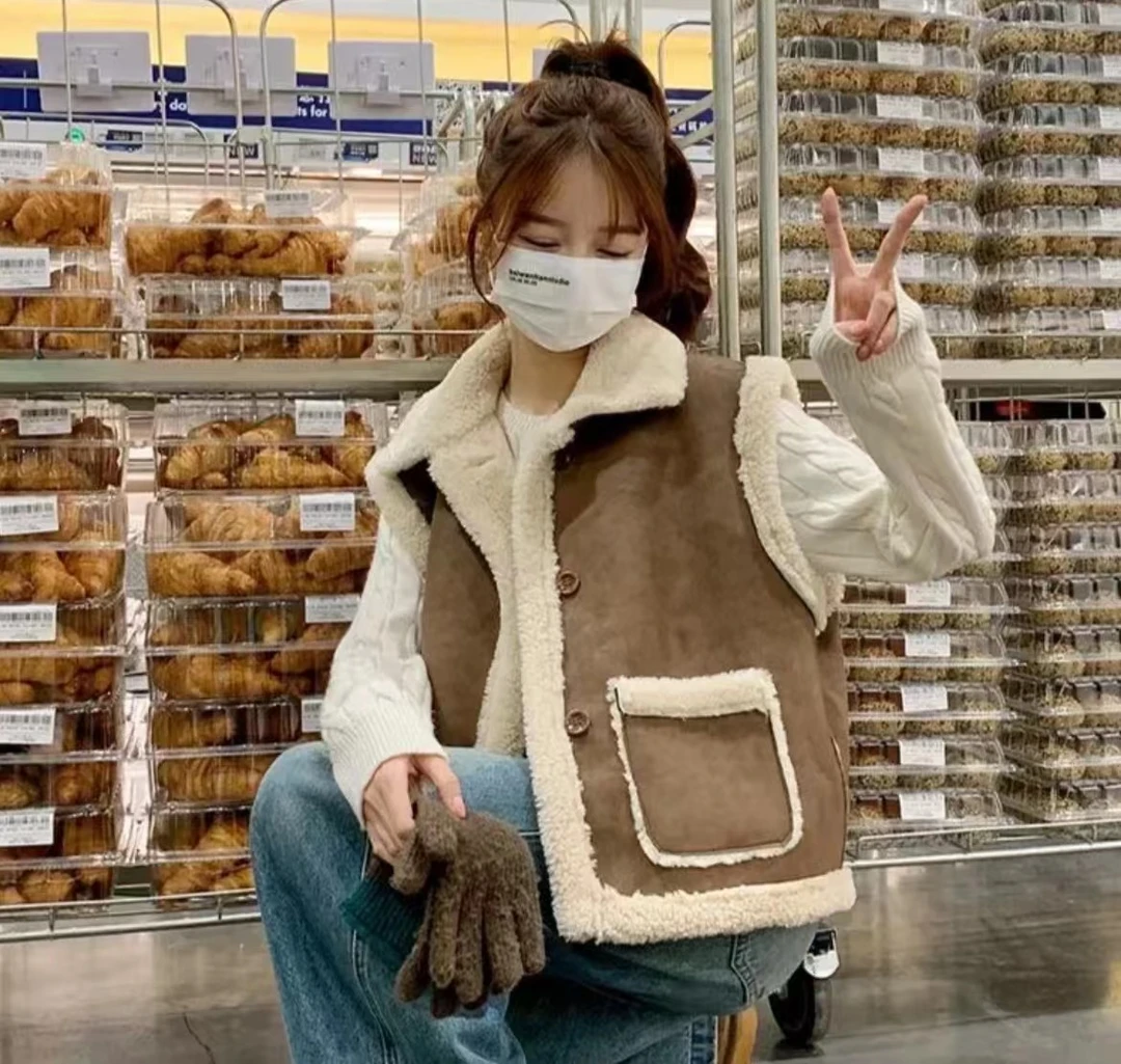 （菲菲）秋冬新款马甲宽松无袖马夹背心外套4001