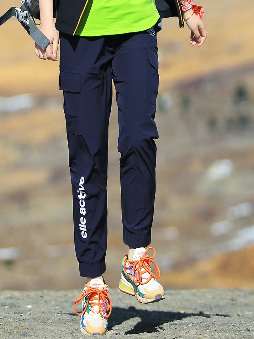 雪丘岛户外春季新款速干裤纯色显瘦工装快干耐磨长裤登山徒步女士