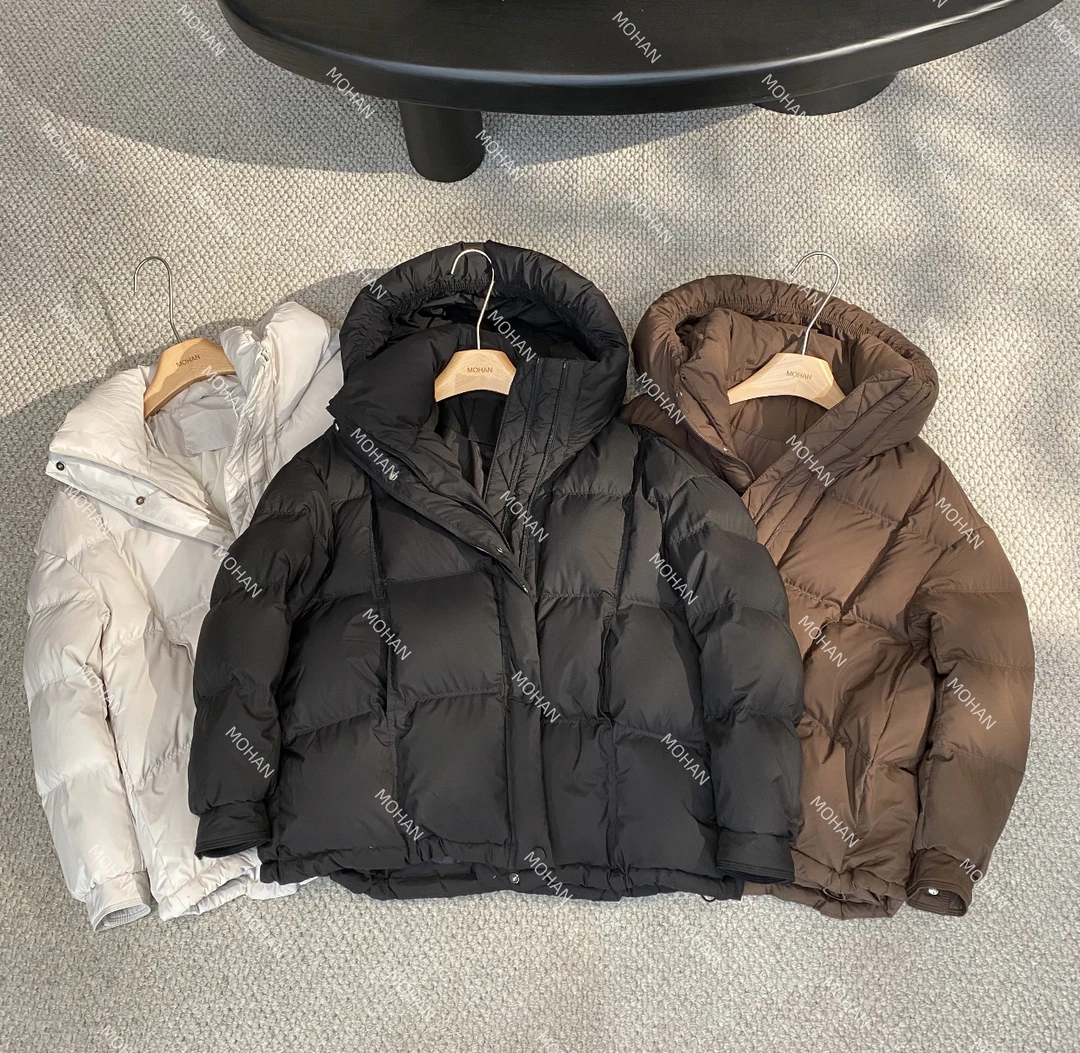 【墨涵精选】韩版双拉挡风连帽显瘦减龄休闲羽绒服L836