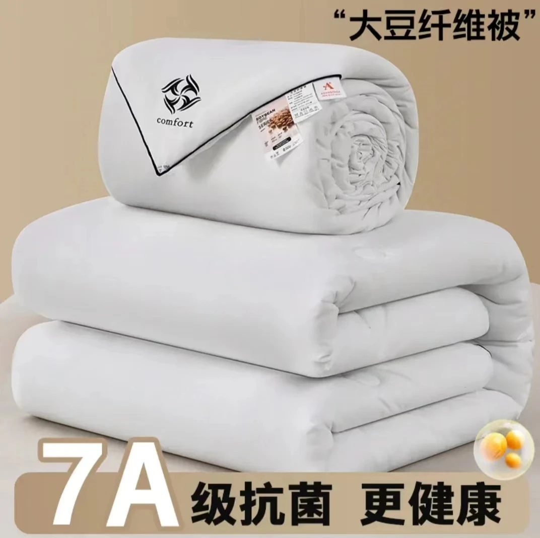 大豆纤维被子冬被加厚保暖棉被芯春秋单双人被褥