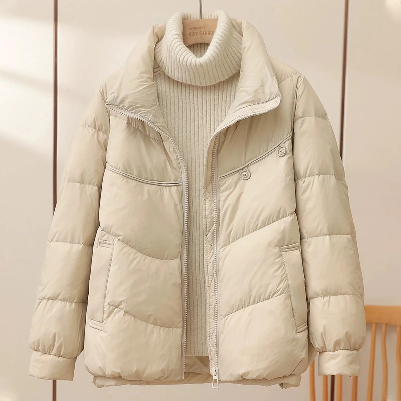 冬季羽绒服女纯色上衣保暖外套百搭休闲保暖潮流韩版秋冬
